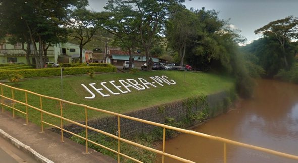 Concurso Prefeitura Jeceaba - letreiro com o nome da cidade - Google Street View