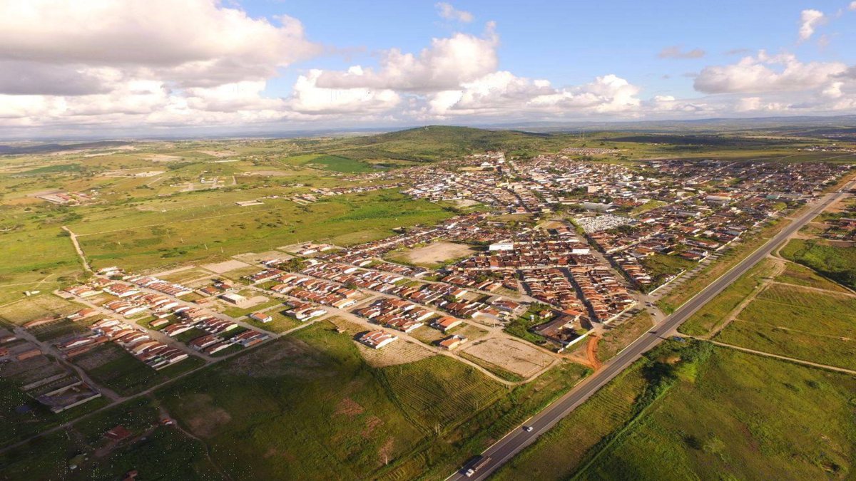 Concurso da Prefeitura de Jupi: vista aérea do município