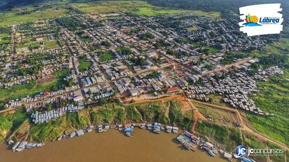 Processo seletivo de Lábrea AM: vista aérea da cidade - Divulgação