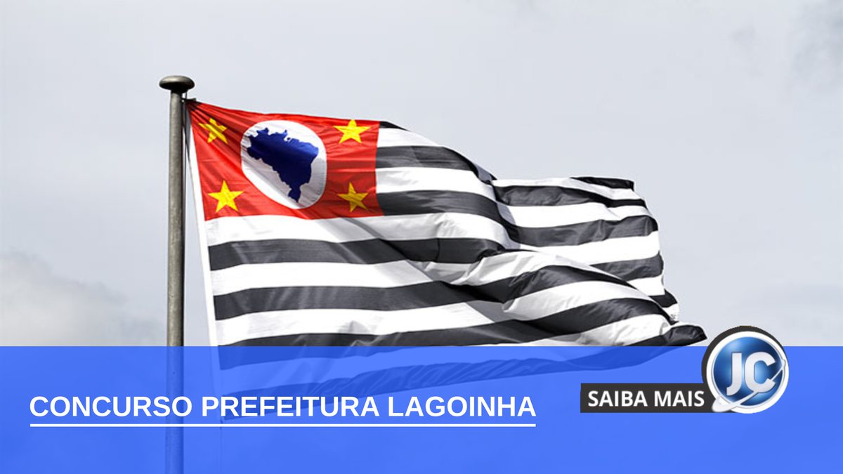 Concurso Prefeitura de Lagoinha: bandeira do Estado de São Paulo