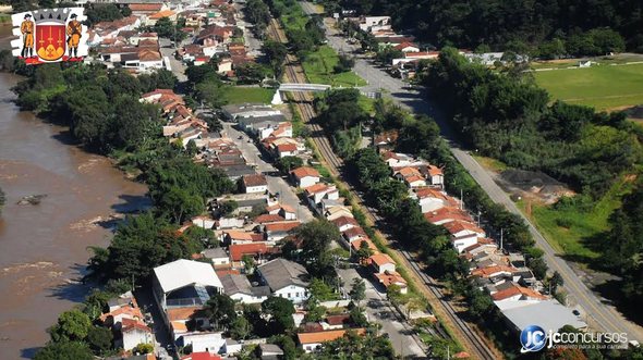 Concurso da Prefeitura de Lavrinhas SP: vista aérea da cidade - Divulgação