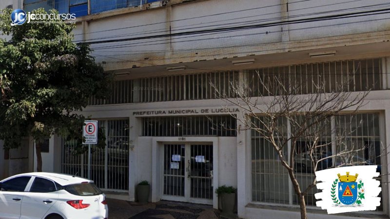 Concurso da Prefeitura de Lucélia SP: fachada do prédio do Executivo