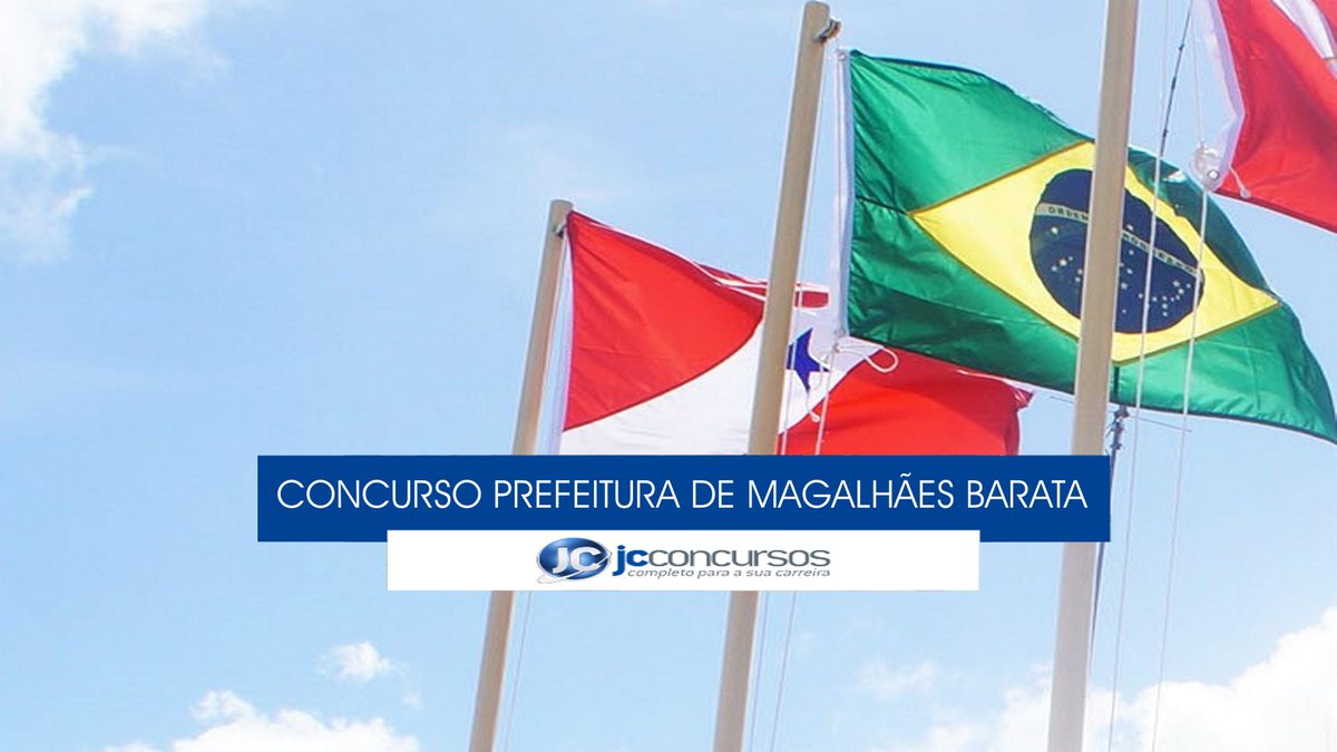 Concurso Prefeitura de Magalhães Barata - bandeiras do Pará e do Brasil