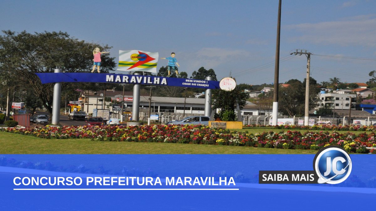 Concurso Prefeitura de Maravilha - portal de entrada do município