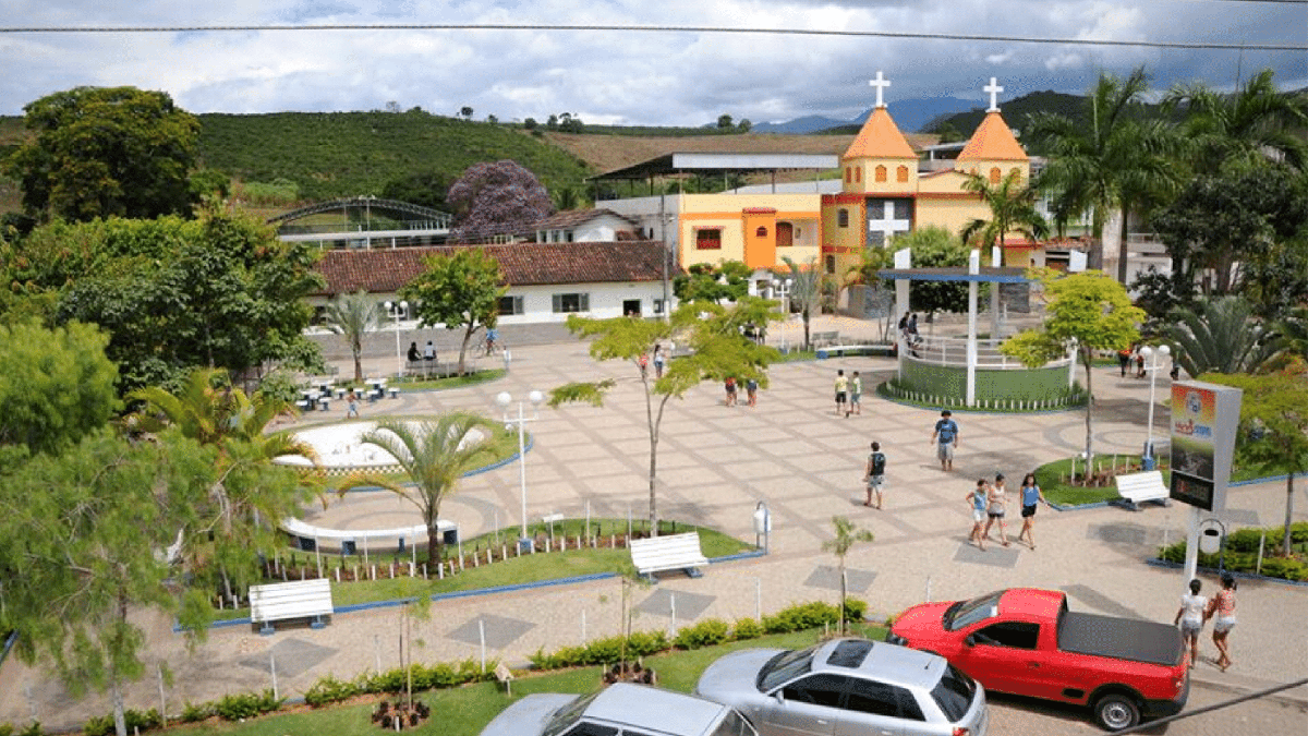Cidade de Martins Soares, em Minas Gerais, vista do alto