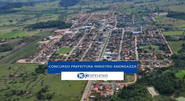 Concurso Prefeitura Ministro Andreazza - vista aérea do município - Divulgação