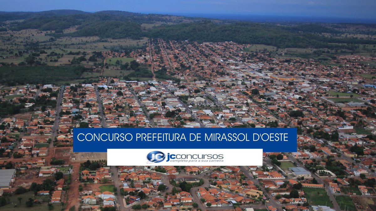 Concurso Prefeitura de Mirassol D'Oeste - vista aérea do município