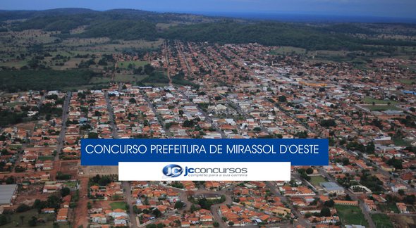 Concurso Prefeitura de Mirassol D'Oeste - vista aérea do município - Divulgação