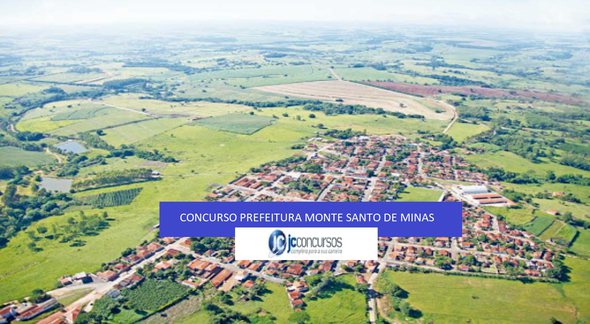 Concurso Prefeitura Monte Santo de Minas - vista aérea do município - Divulgação