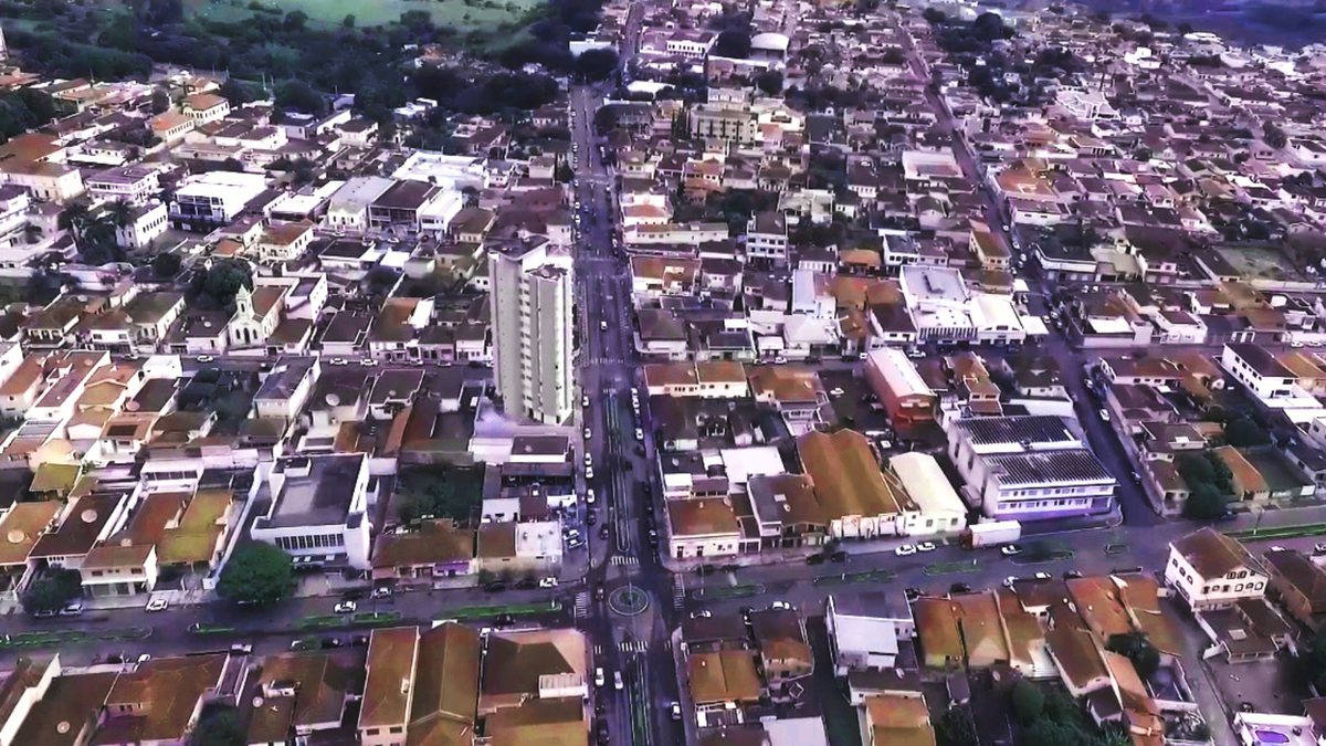 Concurso Prefeitura de Monte Santo de Minas: vista aérea da cidade