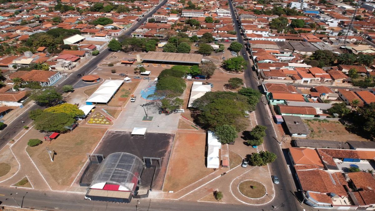 Concurso Prefeitura de Morrinhos: vista aérea do município