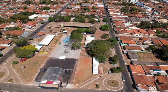 Concurso Prefeitura de Morrinhos: vista aérea do município - Divulgação