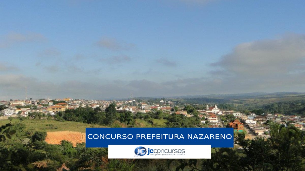 Concurso Prefeitura de Nazareno - vista panorâmica da cidade