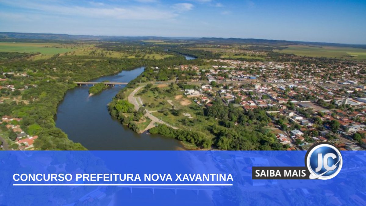 Concurso Prefeitura de Nova Xavantina: vista aérea do município