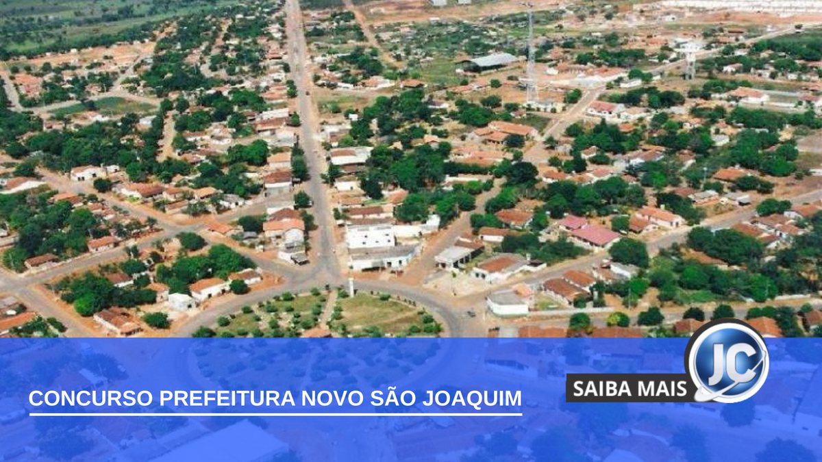 Concurso Prefeitura de Novo São Joaquim - vista aérea do município