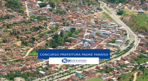 Concurso Prefeitura de Padre Paraíso - vista aérea do município - Divulgação