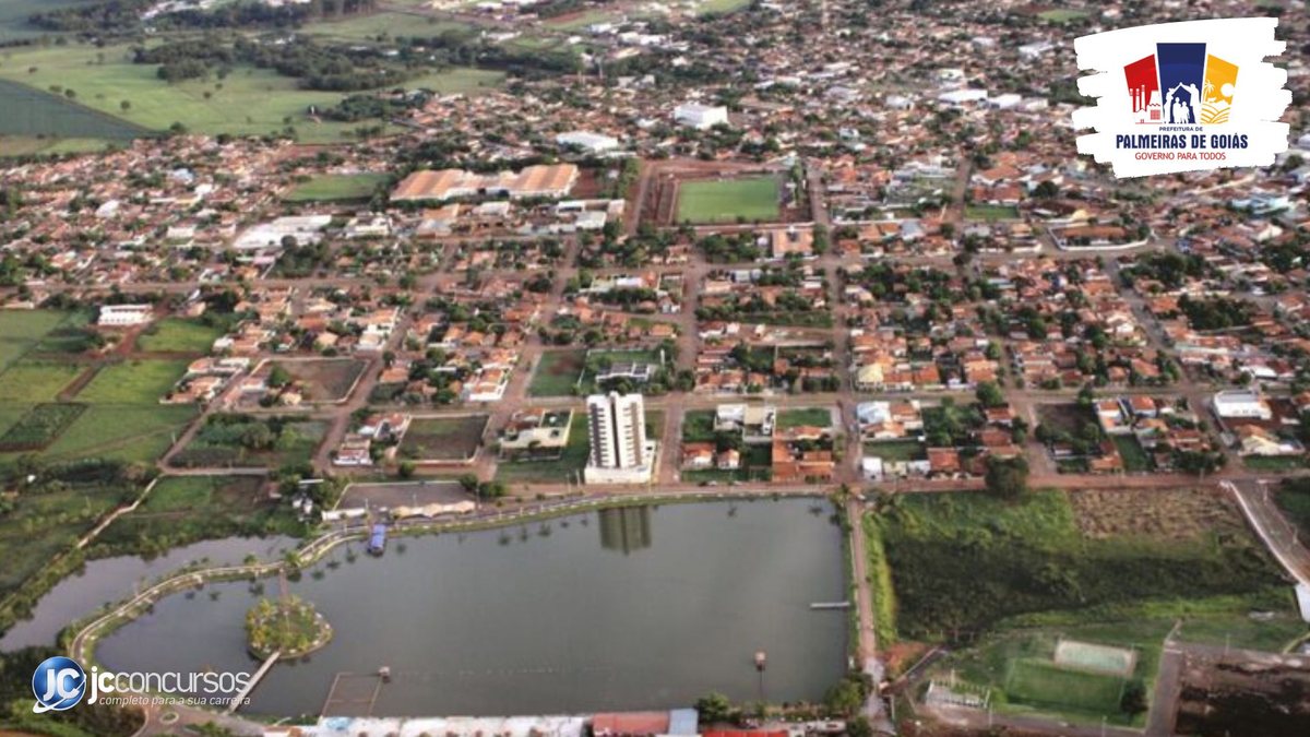 Concurso de Palmeiras de Goiás: vista aérea da cidade