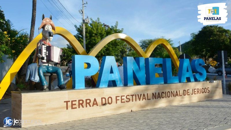 Processo seletivo da Prefeitura de Panelas PE: letreiro turístico da cidade