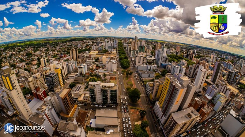 Concurso da Prefeitura de Passo Fundo RS: vista aérea da cidade - Divulgação