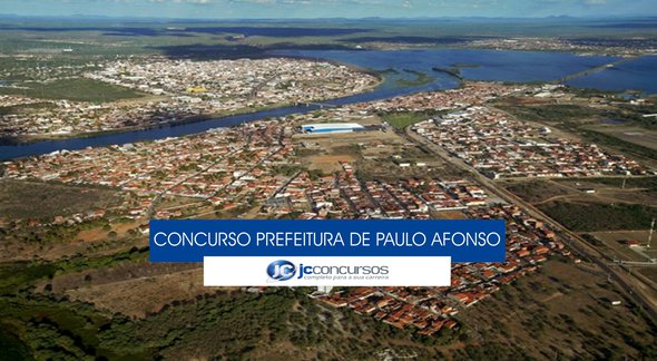 Concurso Prefeitura de Paulo Afonso - vista aérea do município - Divulgação