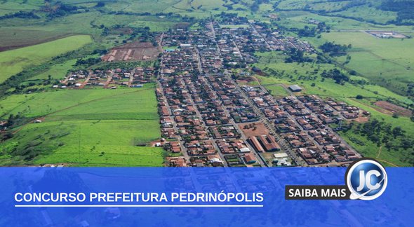 Concurso Prefeitura de Pedrinópolis - vista aérea do município - Divulgação