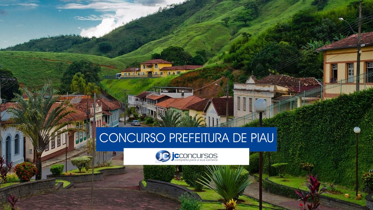 Concurso Prefeitura de Piau - vista aérea do município