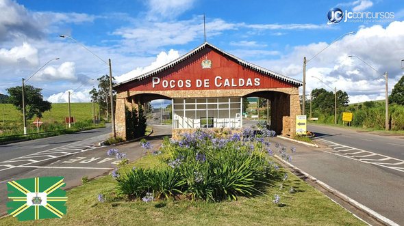 Concurso da Prefeitura de Poços de Caldas MG: portal de entrada da cidade - Divulgação