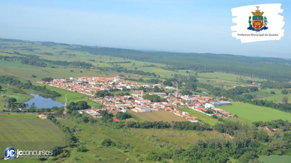 Concurso da Prefeitura de Quadra SP: vista aérea da cidade - Divulgação