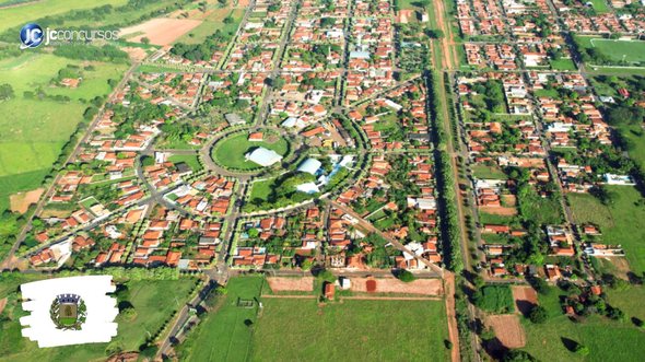 Concurso da Prefeitura de Rubiácea: vista aérea do município - Foto: Divulgação