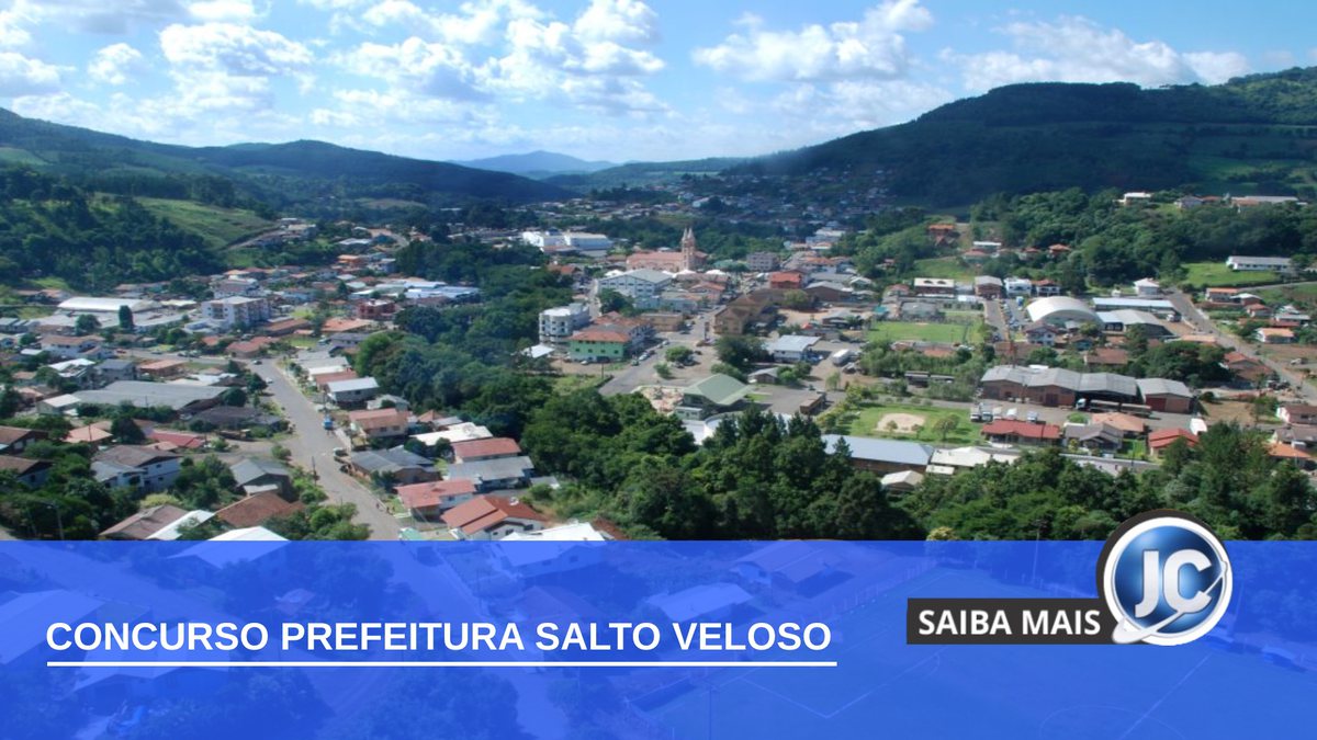 Concurso Prefeitura de Salto Veloso - vista aérea do município
