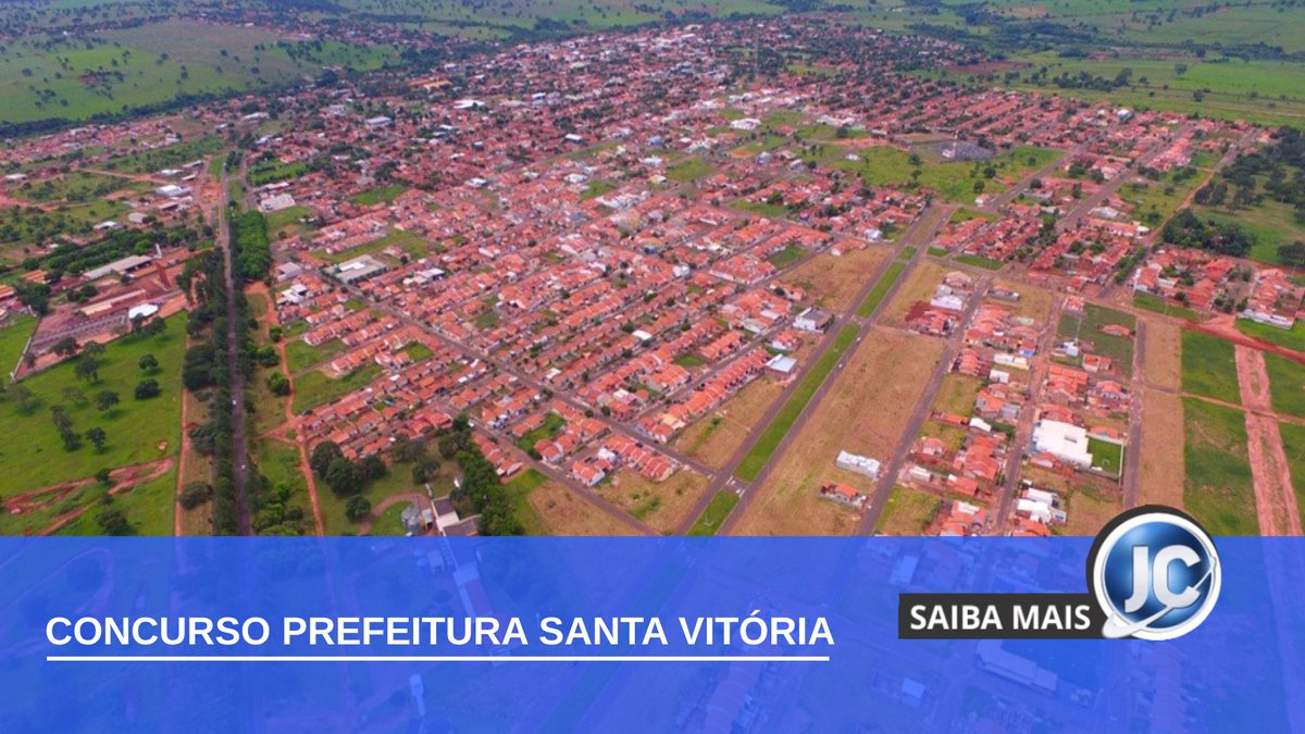 Concurso Prefeitura de Santa Vitória - vista aérea do município