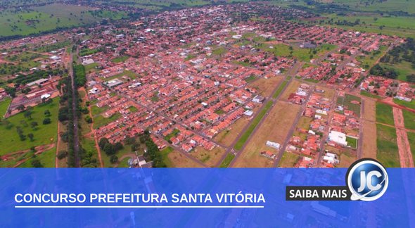 Concurso Prefeitura de Santa Vitória - vista aérea do município - Google Street View