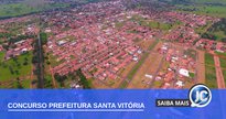 Concurso Prefeitura de Santa Vitória - vista aérea do município - Google Street View