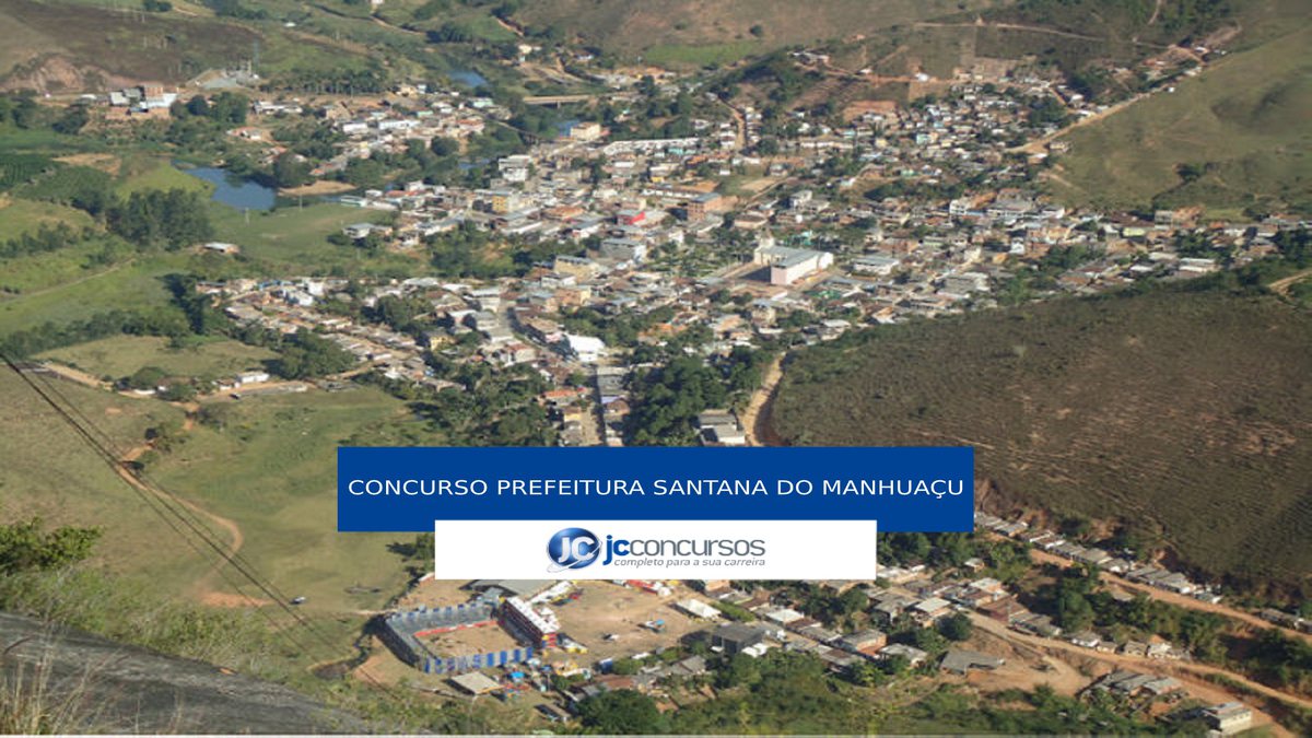 Concurso Prefeitura Santana do Manhuaçu - vista aérea do município