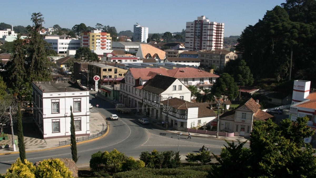 Concurso Prefeitura São Bento do Sul - vista aérea do município catarinense