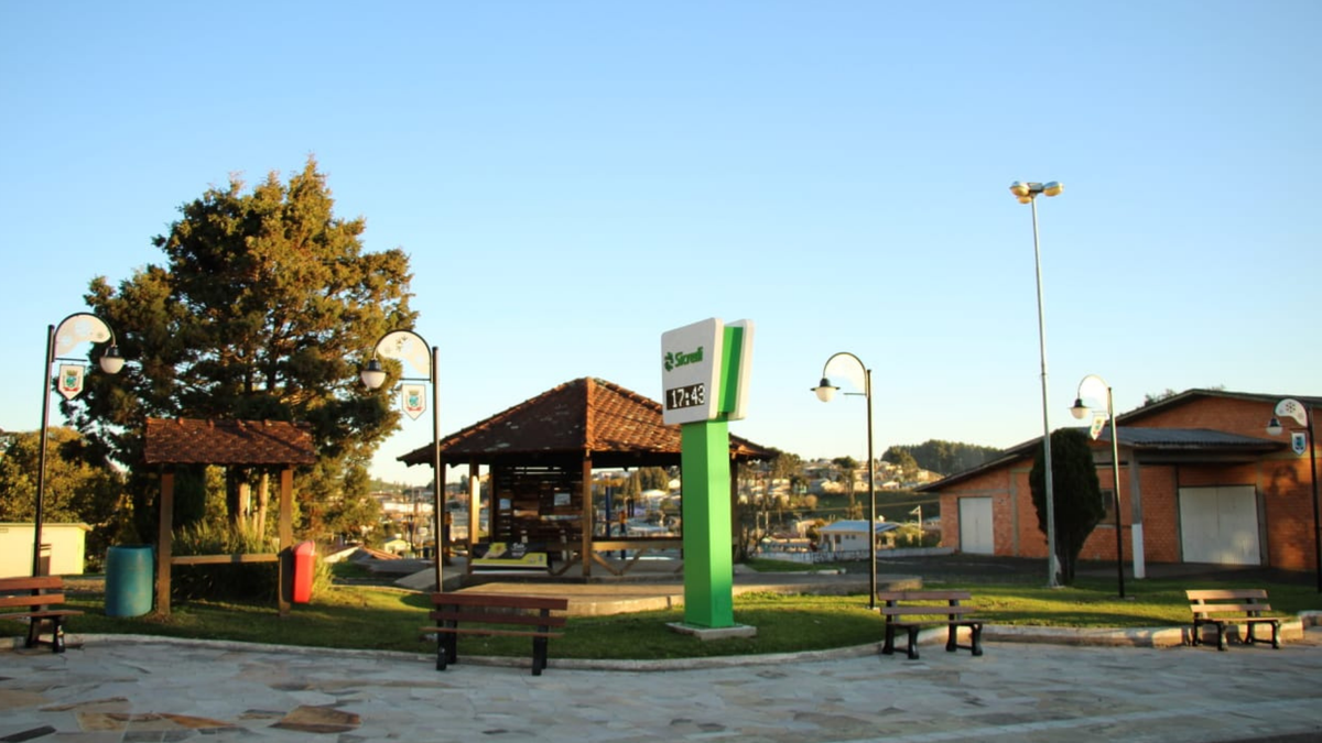 Praça na cidade de São José dos Ausentes (RS)
