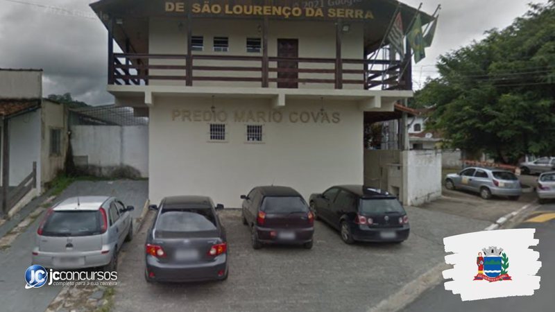 Concurso da Prefeitura de São Lourenço da Serra: fachada do prédio do Executivo - Foto: Google Street View