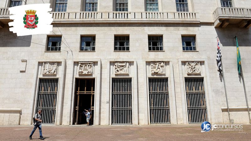 Concurso da Prefeitura de São Paulo: fachada do Edifício Matarazzo, sede do governo municipal