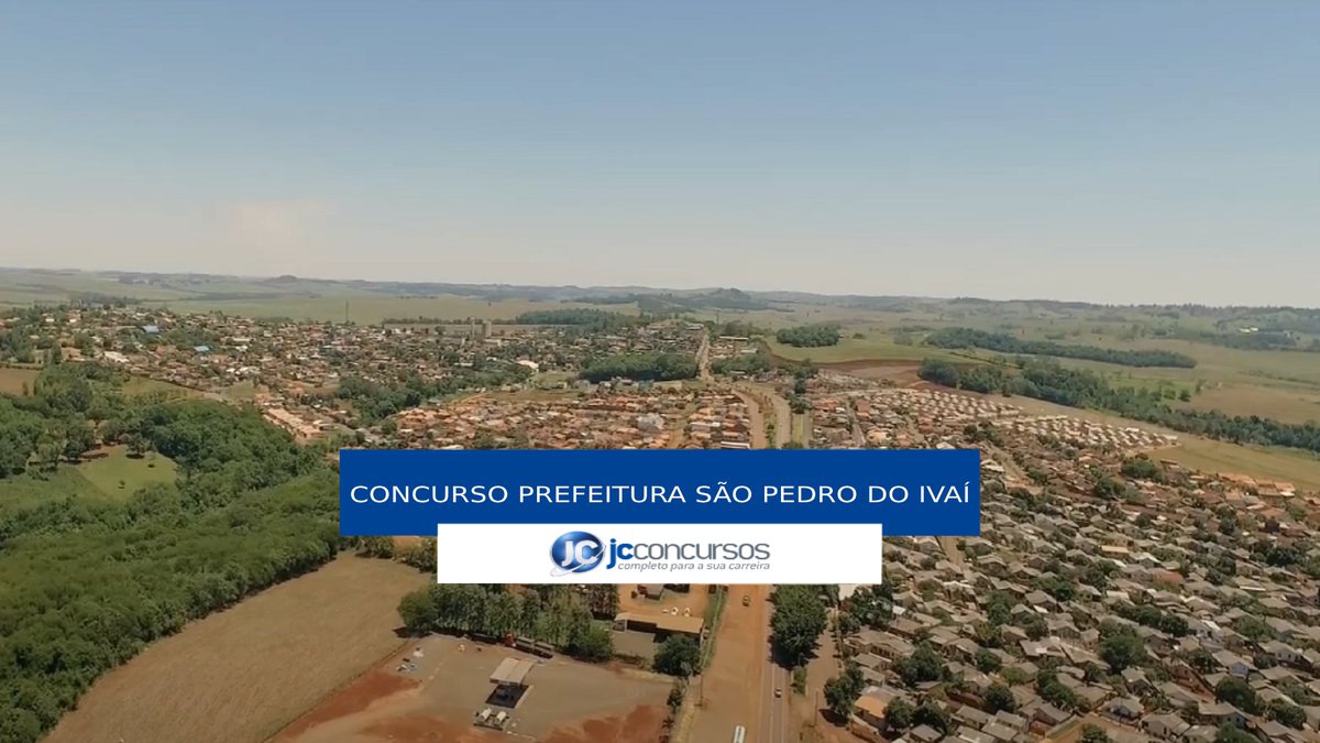 Concurso Prefeitura de São Pedro do Ivaí - vista aérea do município