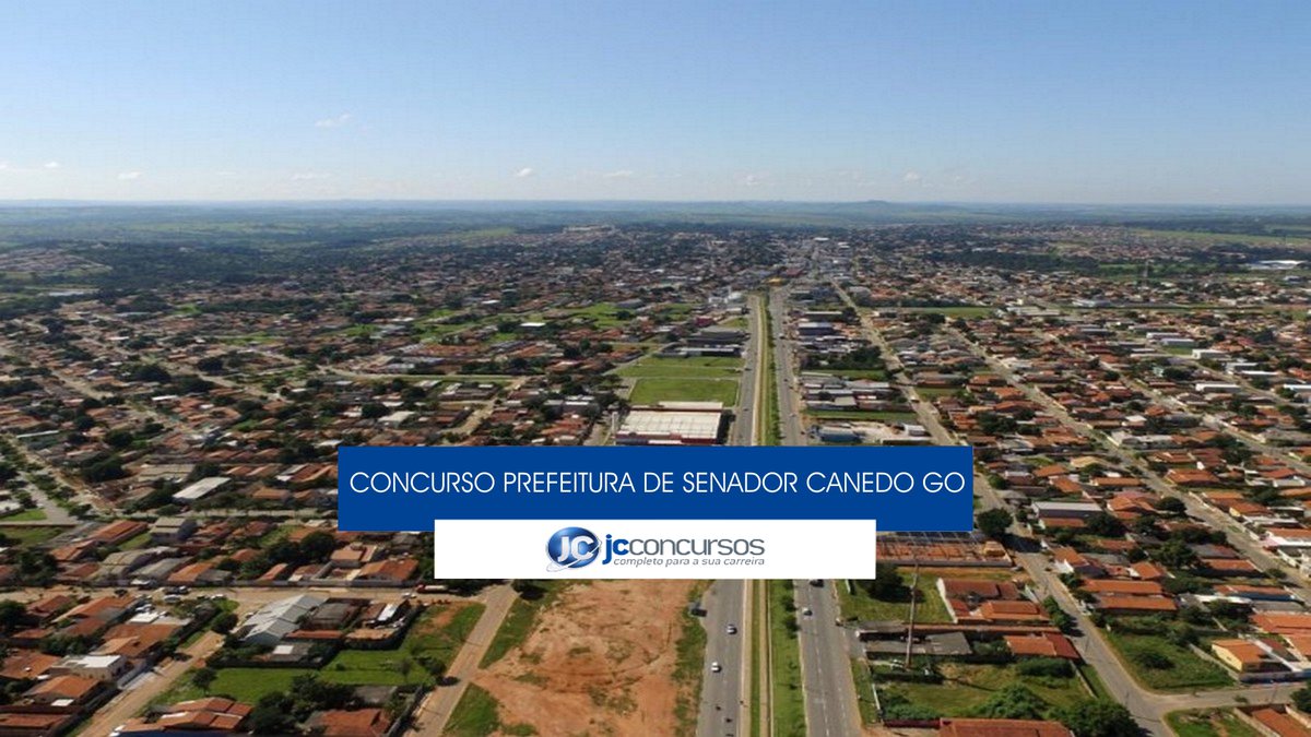 Concurso Prefeitura Senador Canedo - vista aérea do município