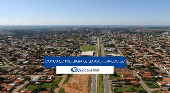 Concurso Prefeitura Senador Canedo - vista aérea do município - Divulgação
