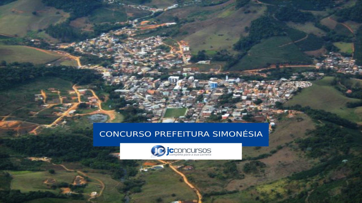 Concurso Prefeitura de Simonésia - vista aérea do município
