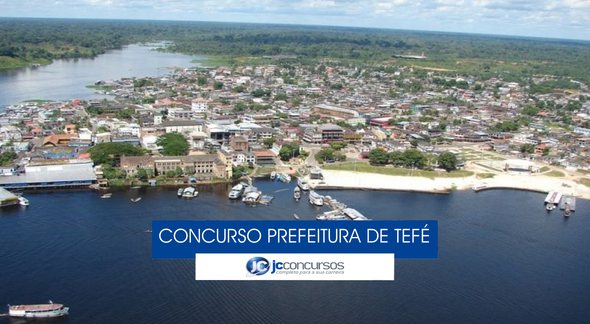 Concurso Prefeitura de Tefé - vista aérea do município - Divulgação