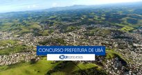 Concurso Prefeitura de Ubá - vista aérea do município - Divulgação