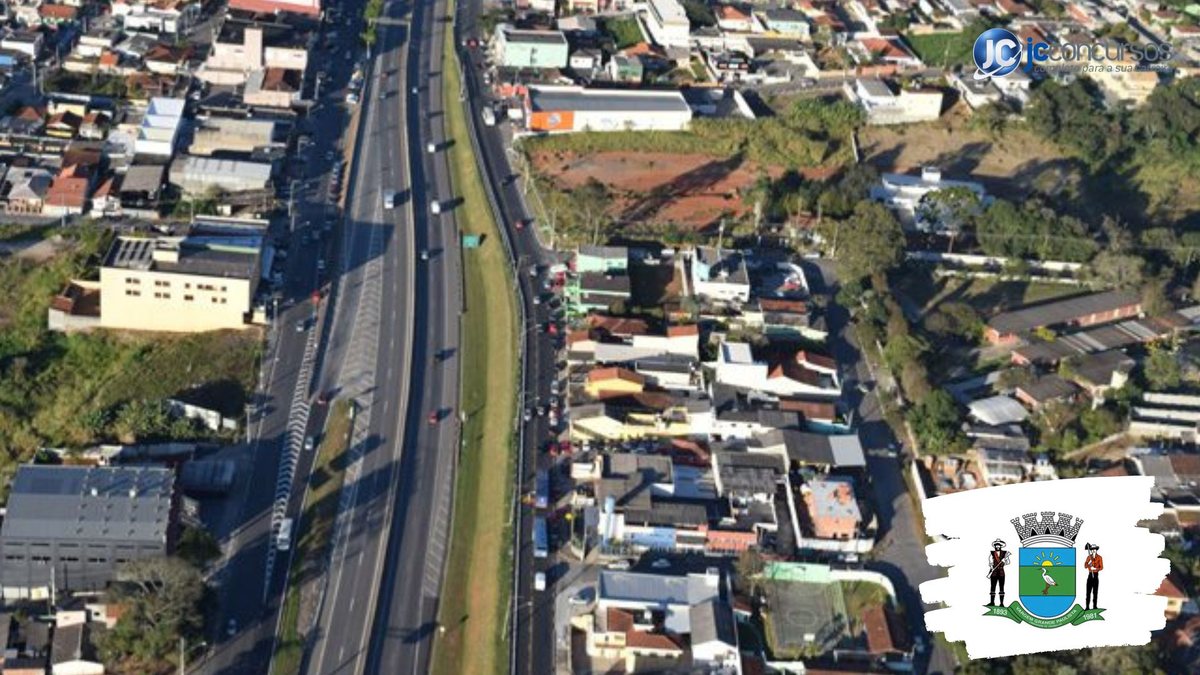 Concurso da Prefeitura de Vargem Grande Paulista SP: vista aérea da cidade