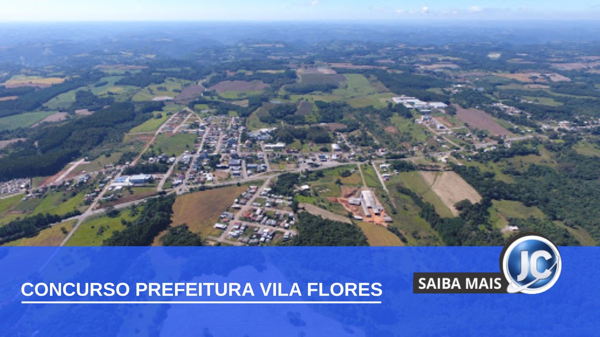 Concurso Prefeitura de Vila Flores - vista aérea do município