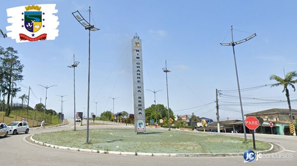 Concurso da Prefeitura de Rio Grande da Serra SP: trevo de entrada da cidade - Google Street View