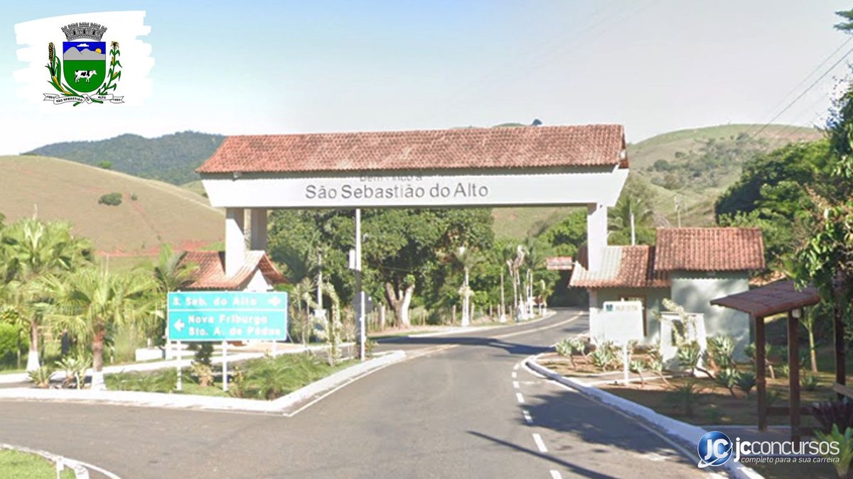 Concurso da Prefeitura de São Sebastião do Alto: portal de entrada da cidade