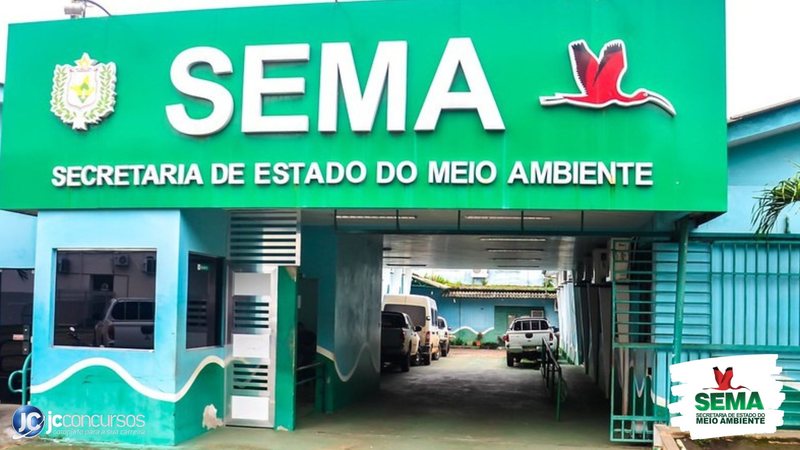 Concurso da Sema AP: fachada do prédio da Secretaria de Estado de Meio Ambiente do Amapá - Divulgação