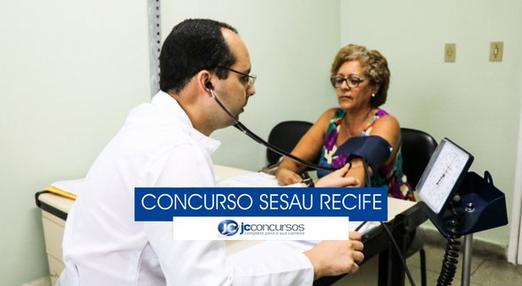 Concurso Sesau Recife - mulher recebe atendimento médico - Divulgação